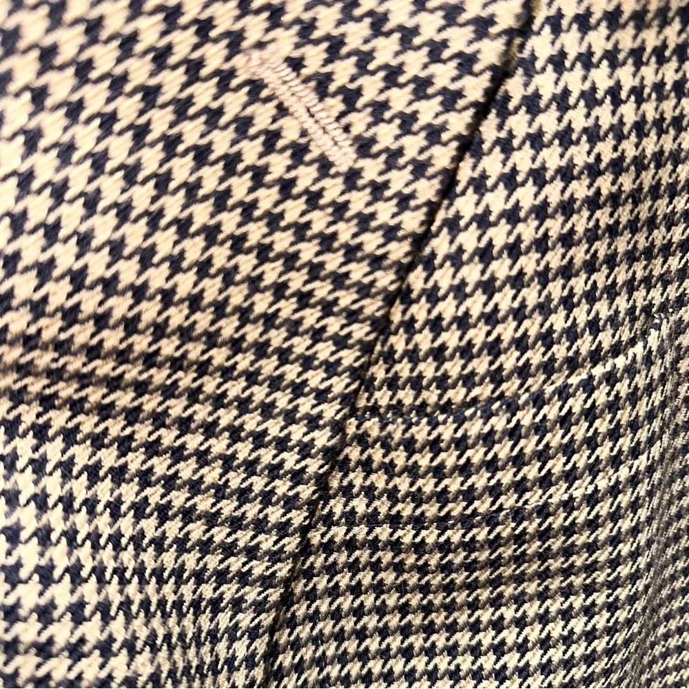 VTG Christian Dior Le Connaisseur Men’s Beige Houndstooth Blazer Sport Coat 44L - Picture 15 of 15